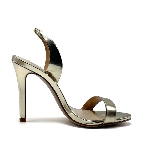 $170 Schutz Women's Sandal Shoe Size US 5 B Gold Metallic Luriane Slingback - Picture 9 of 9